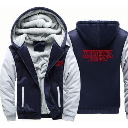 Thicken stranger Fashion Brand Sweatshirts Mens 2019 Winter Thicken Warm jacket Hoodie Men Hoodies Men Hip hop Zipper Coats