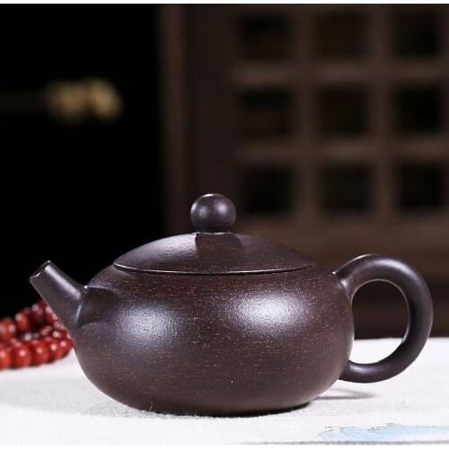 Yixing authentic purple sand mine mud pot 150cc famous all hand made Limited collection tea table treasures