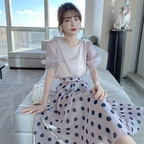 2021 New Summer High Quality Ladies Dress Loose Fashion Women Dresses Puff Sleeve Casual Elegant Cotton Female Dress T296