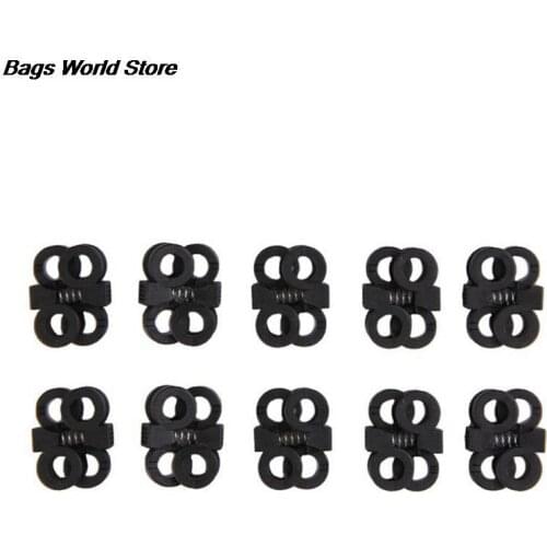 10pcs Shoelace Shoe Lace Buckle Stopper Rope Clamp Paracord Lock Camp Hike Outdoor Survive Cord Clip