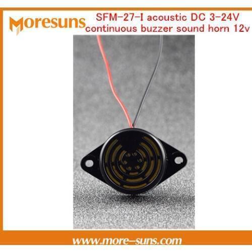 Fast Free Ship 10pcs High decibels alarm SFM-27-I acoustic DC 3-24V continuous buzzer sound horn 12v