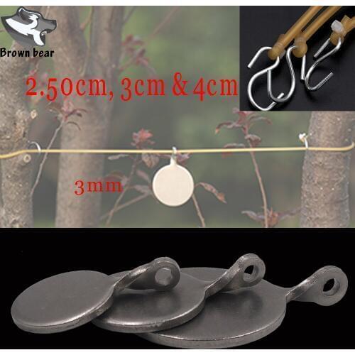 3PCS / Set 2.5cm 3cm 4cm Target Plates Shooting Target Metal For 5m 5m 10m BBs Gun Target Practice
