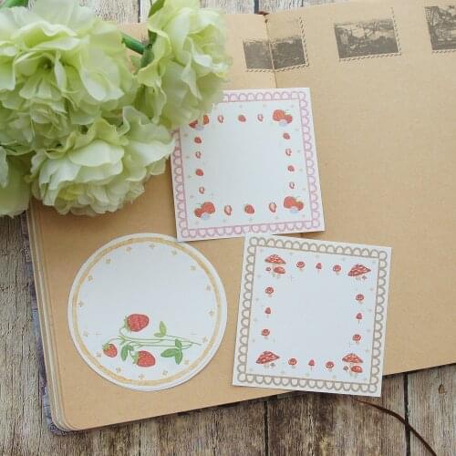 30pcs Cherry Mushroom Round Square Design Paper Creative Craft Paper Background Scrapbooking Gift Use