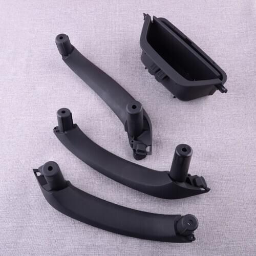 CITALL 4pcs Front Rear Left Right Interior Inner Door Pull Handle Trim Fit For BMW X3 F25 X4 F26 2011 2012 2013 2014-2017 Black