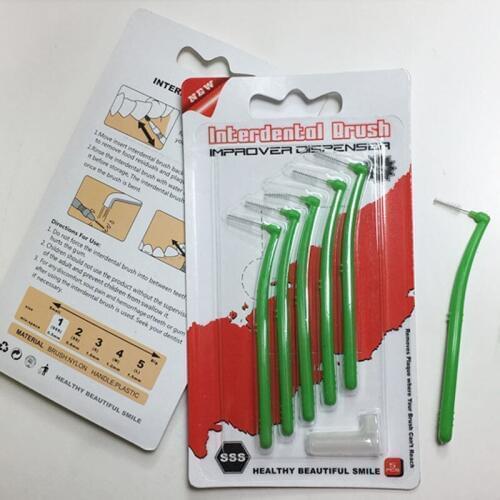 5 Pcs/ Pack L Forms Adults Interdental Brush 0.5MM Oral Hygiene Dental Cleaner Care Brushes MH88
