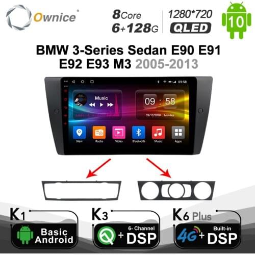 Carplay PX6 DSP 6G+128G Android 10.0 Car DVD Player For BMW 3-Series Sedan E90 E91 E92 E93 M3 2005-2013 Multimedia Stereo Radio