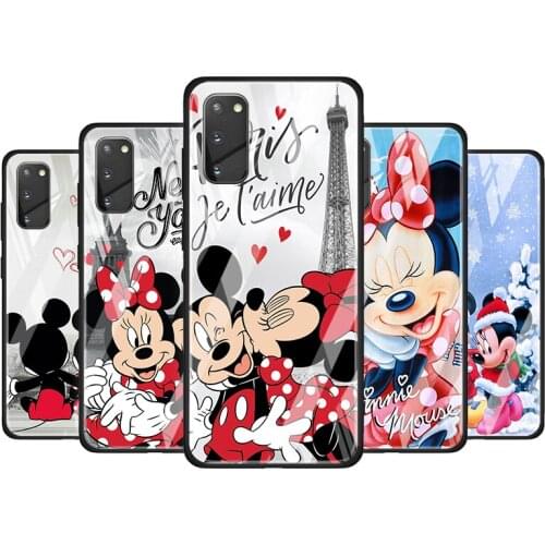 Mickey Minne Have Fun Tempered Glass Cover For Samsung Galaxy S20 S10 S9 S8 S10E FE Ultra Plus Lite Phone Case