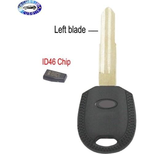 Transponder Ignition Blank Key Shell Case ID46 PCF7936 Chip For For Kia Cerato Morning Picanto Sportage Left Blade