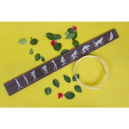 Rosewood Electric Guitar Fret Finger board 24fret Unfinished Man&Wolf inlay#46