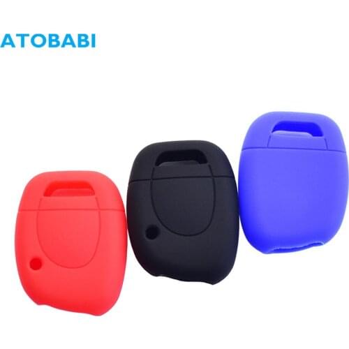 Silicone Car Key Case 1 Buttons Keychain Remote Control Fobs Shell Protector Cover Skin For Renault Twingo Clio Kangoo Master