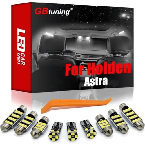 GBtuning Canbus Error Free LED 11PCS For Holden Astra 2017 2018+ Car Interior Dome Trunk Indoor Map Lamp Light Accessories Kit