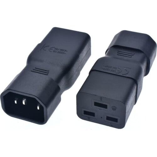IEC 320 C14 Male to Female C19 Adapter IEC C19 to C14 PDU PSU UPS Power Connector