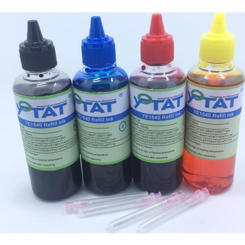 YOTAT 100ml Dye ink for Epson T1261 T1271 T1281 T1291 T1301 T1321 T1331 T1351 T1361 T1371 T1381 T1401 T1411 T1421 T1431 T1731