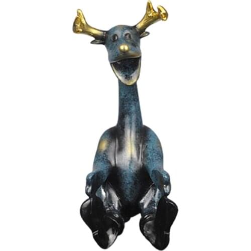 European-style Creative Lying Fawn Resin Crafts, Home Living Room Wine Rack Decorations, Home Decorations