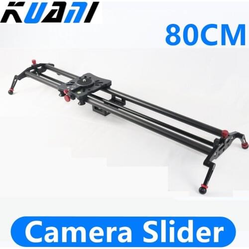 KUANI 80cm 31.5-inch Mini Rotation Carbon Fiber Dolly Camera Slider Track Rail Motorized For dslr Camera Video Tripod With Bag 5