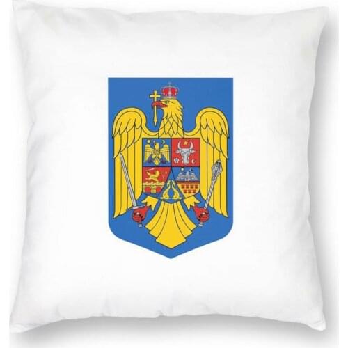 Romania Coat Of Arms Square Pillow Case Polyester Cushions for Sofa Romanian Flag Fashion Pillowcover Home Decor