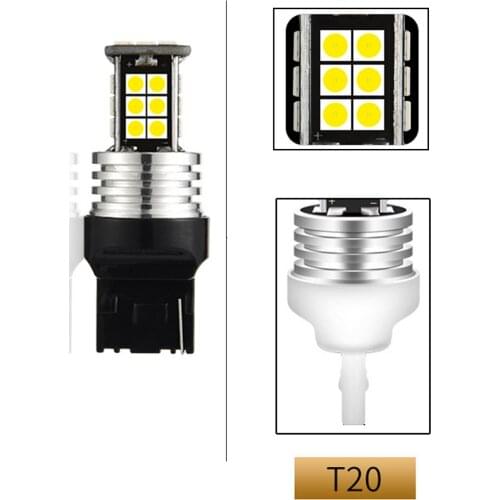 100Pcs Auto Signal Lamp 7440 7443 WY21W W21W For Car High Power Led Bulbs 12V 3030SMD T20 7443 W21/5W Back up Reversing Lights
