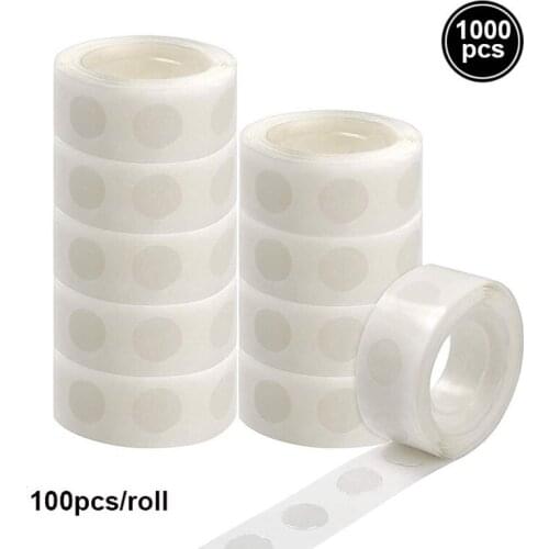 1000pcs (10 Rolls) Balloon Tape Strip of Glue Removable Adhesive Point Tape Non-Liquid Scrapbook Party Wedding Balloons Decors