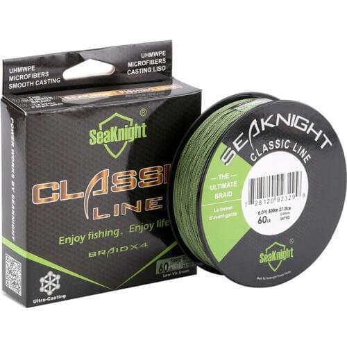 500 M Seaknight Hot sale PE braided wire fishing line Floating LINE level Multifilament SUPER STRONG strong lines 6-80LB
