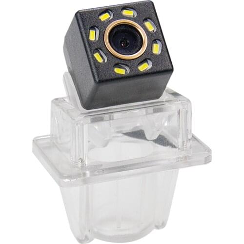 Misayaee Car Rear View Reverse Parking Camera Golden 8 Led for MB Mercedes W176 W204 W212 S204 W221 W216 Night Vision Waterproof