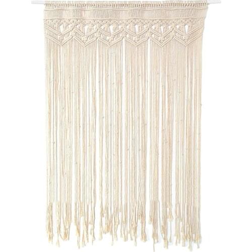 130x180cm Door Tassel Curtain Wall Hanging Macrame Handwoven Bohemian Curtains Tapestry For Wedding Living Room Reliable
