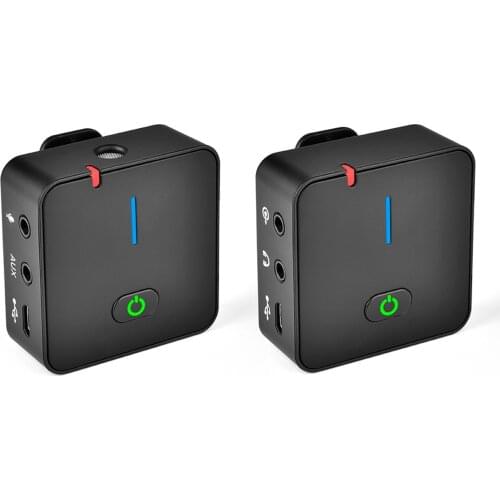 New 2.4G Omnidirectional Wireless Microphone Transmitter Receiver Set Clip-On Wireless Microphone For Cellphone SLR Camera