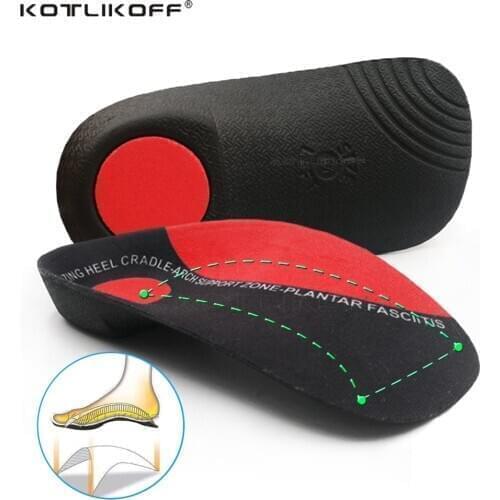 KOTLIKOFF Orthotic Shoes Accessories Insoles hard Arch Support 3.5cm Half Shoe Insoles For Shoes Sole Fixed heel Orthopedic Pad
