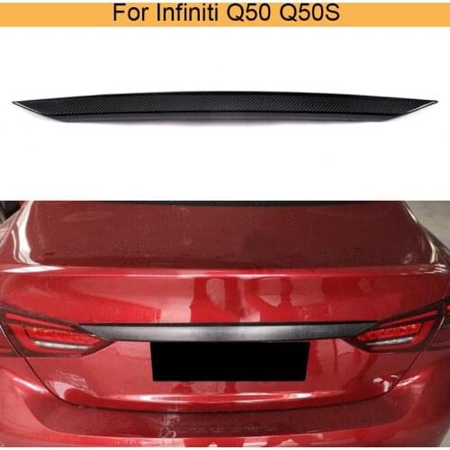 Trunk Trims for Infiniti Q50 Q50S 2018 Carbon Fiber Tailgate Door Lip