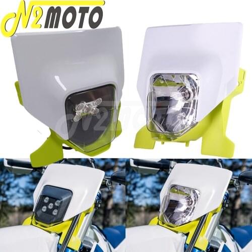 Supermoto Headlight Front Headlamp For Hus FC 250/350/450 FX 350/450 TE/FE 125-501 TX 300 2016-21 Enduro Head Light Fairing Mask