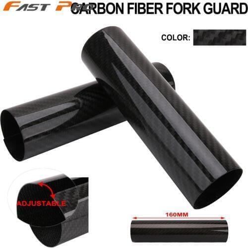 45-52MM Motorcycle Front Carbon Fiber Fork Guard Wrap Cover Protector For KTM Honda Kawasaki Suzuki Yamaha WR450F Dirt Bike