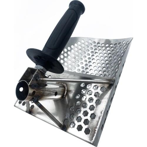 Beach Treasure Hunting Sand Scoop for Metal Detecting Stainless Steel with Hexahedron 7Mm Holes Fast Sifting Metal Detector