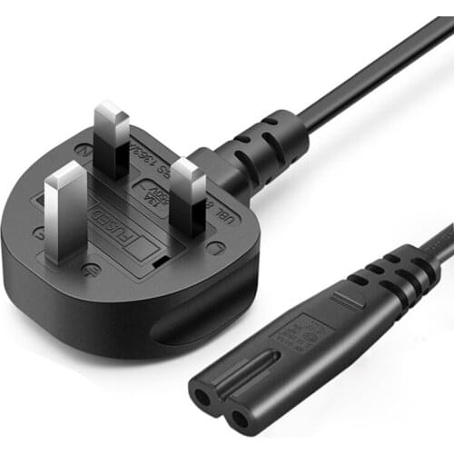 EU US UK Power Cord 1.5M Power Supply Cable 2 Pins For Switch PC Computer Monitor Printer devices