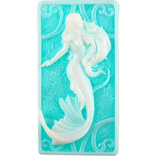 Handmade Soap Silicone Mold with Mermaid Pattern Mould Craft Resin Decorating Tool