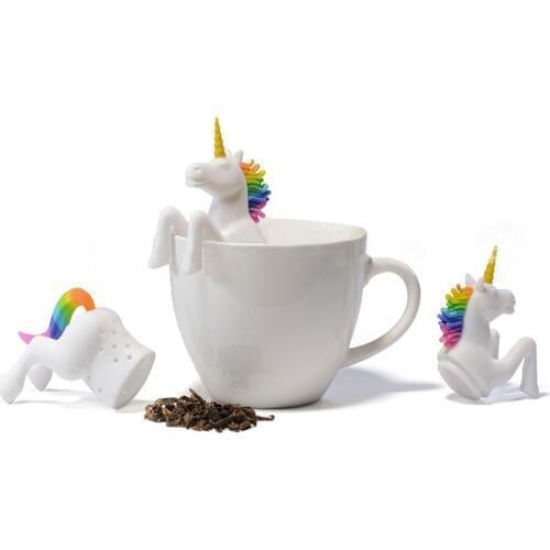 Tea Bag Food Grade Leaf Herbal Spice Filter 1 Pcs Unicorn Shape Infuser Strainers Creative Loose Silicone