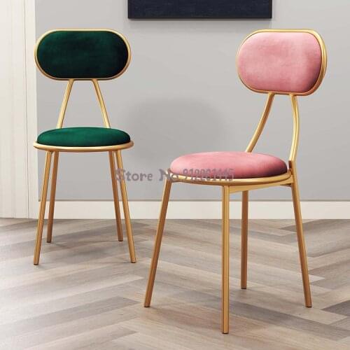 Nordic makeup chair net red ins fashion dressing chair backrest simple casual home dining chair European style nail chair