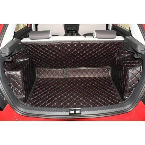 Wholy Surrounded No Odor Special Car Trunk Mats for Skoda Fabia Durable Waterproof Boot Carpets