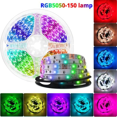 5M LED Light Strip RGB SMD 5050 Waterproof LED DC 12V Flexible Lamp Tape Diode For Bedroom TV Background Lighting luces Led neon