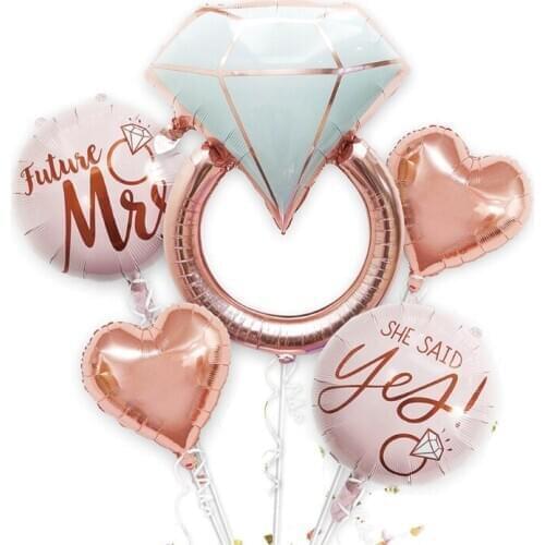 Happy Galentines Day Decorations Ring Balloon She Said Yes for Valentines Day 54DF