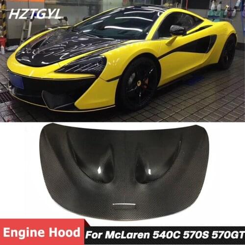 High Quality P Style Carbon Fiber Material Car Engine Bonnet Hood Cover For McLaren 540C 570S 570GT Tuning