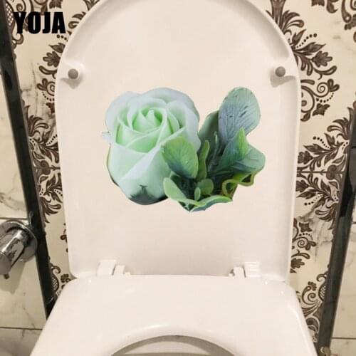 YOJA 22*16.8CM Valentines Day Rose Fresh Home Living Room Wall Decor WC Toilet Sticker T1-0690