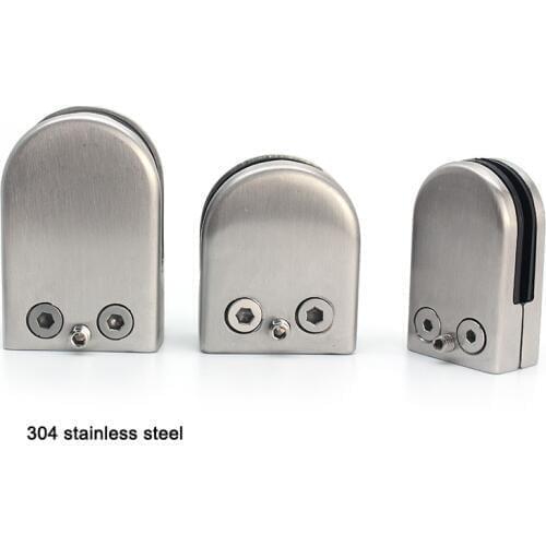 304 Stainless steel fish mouth glass clamp furniture Fixture hardware clamp clip 5-20mm thickness glass