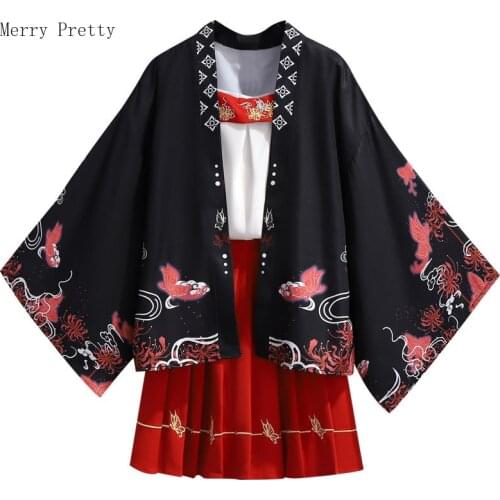 Women Dress Sets 2021 Summer 3 Piece Set Clothes Red Hight Waist Pleated Skirts And White Sleeveless Camisole Black Blouse