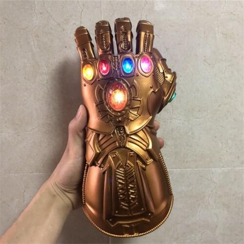 1:1 Super Hero The 4 Endgame Led Gauntlet Stones War Led Glove Kids& Adult Halloween Gift American Super Heroes Weapen