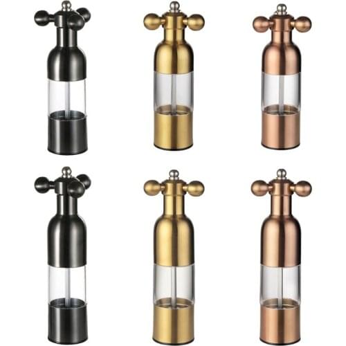 Multifunctional Stainless Steel Grinding Tool with Strong Ceramic Adjustable Coarseness Salt Shakers Peppercorns 1pc