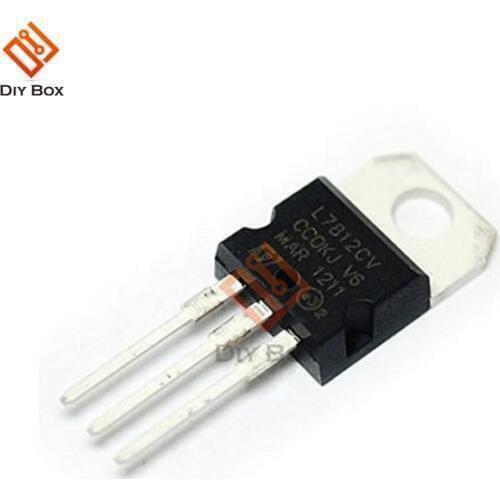 10pcs L7812CV LM7812 L7812 7812CV 7812 Terminals Through Hole Voltage Regulator Regulators Stabilizers IC TO-220