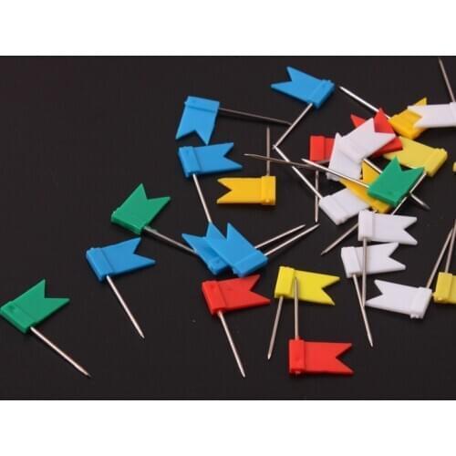 10 pcs/Pack Plastic 5colors mixed pack flag shape Pins Broches Pushpin Tables Thumbtack Nails