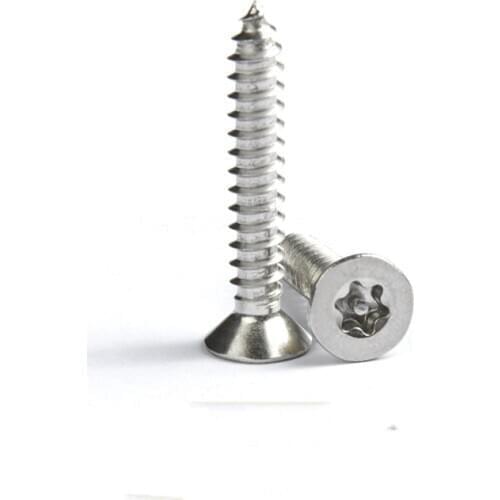 30pcs M2.9 stainless steel security torx with column self-tapping screw Anti-theft screws flat head bolt lamp fitting bolts