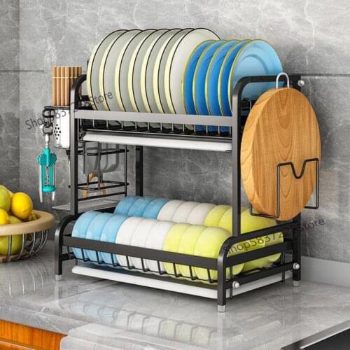304 stainless steel dish rack drain rack dishes and dishes kitchen utensils storage box to dry bowl rack