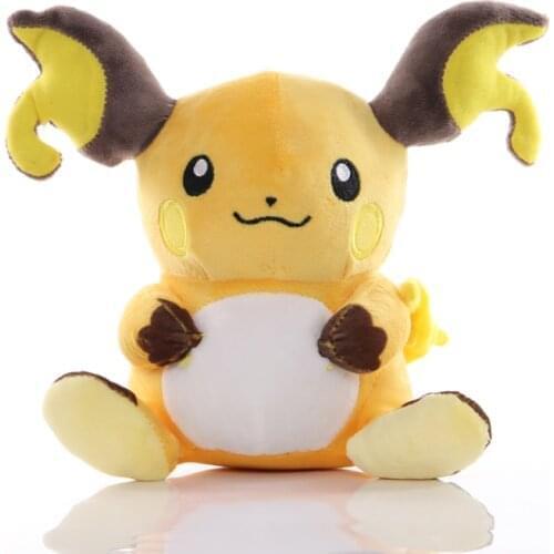 5pcs/lot 25cm Raichu Plush Toys Pokemon Raichu Plush Stuffed Toys Doll Soft Toy for Children Kids Gift