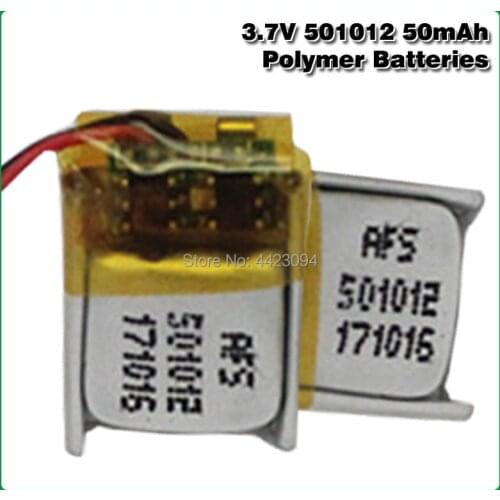 501012 50mah Lipo cells 3.7V Lithium Polymer Rechargeable Battery For MP3 MP4 DVD GPS car recorder Bluetooth headset Toy